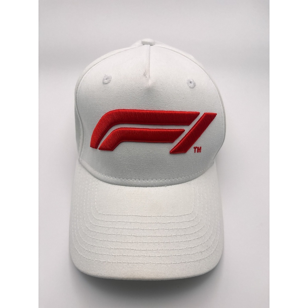 Official Formula One F1 Embroidered Logo Strapback Hat White Racing